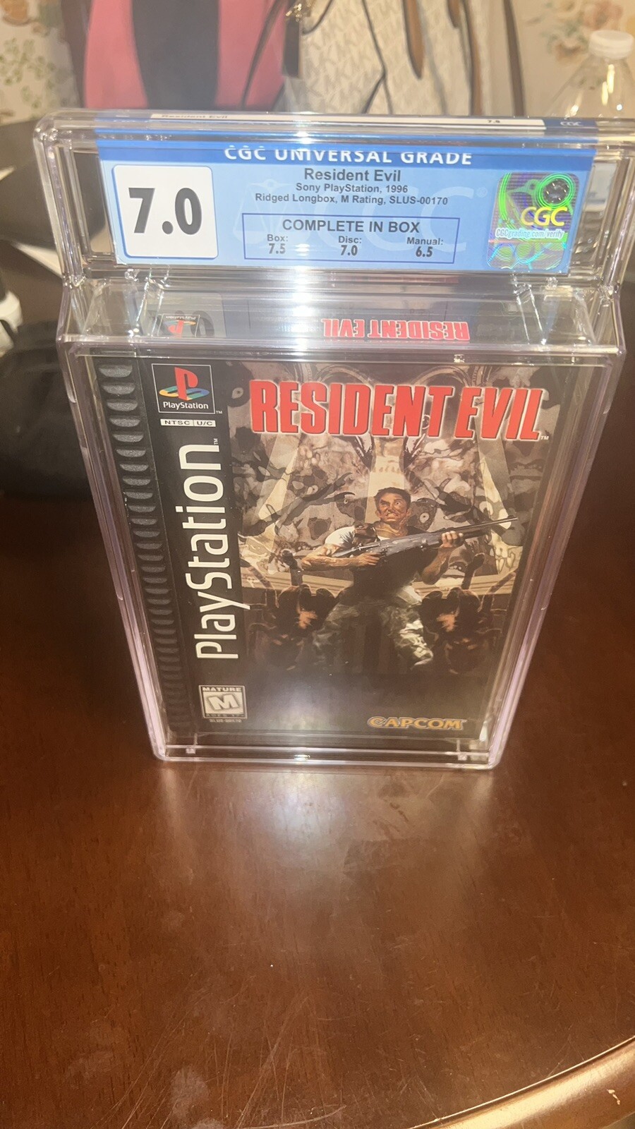 Resident Evil Sony PlayStation PS1 Longbox CIB Complete WATA 7.0Box 🔥🔥🔥