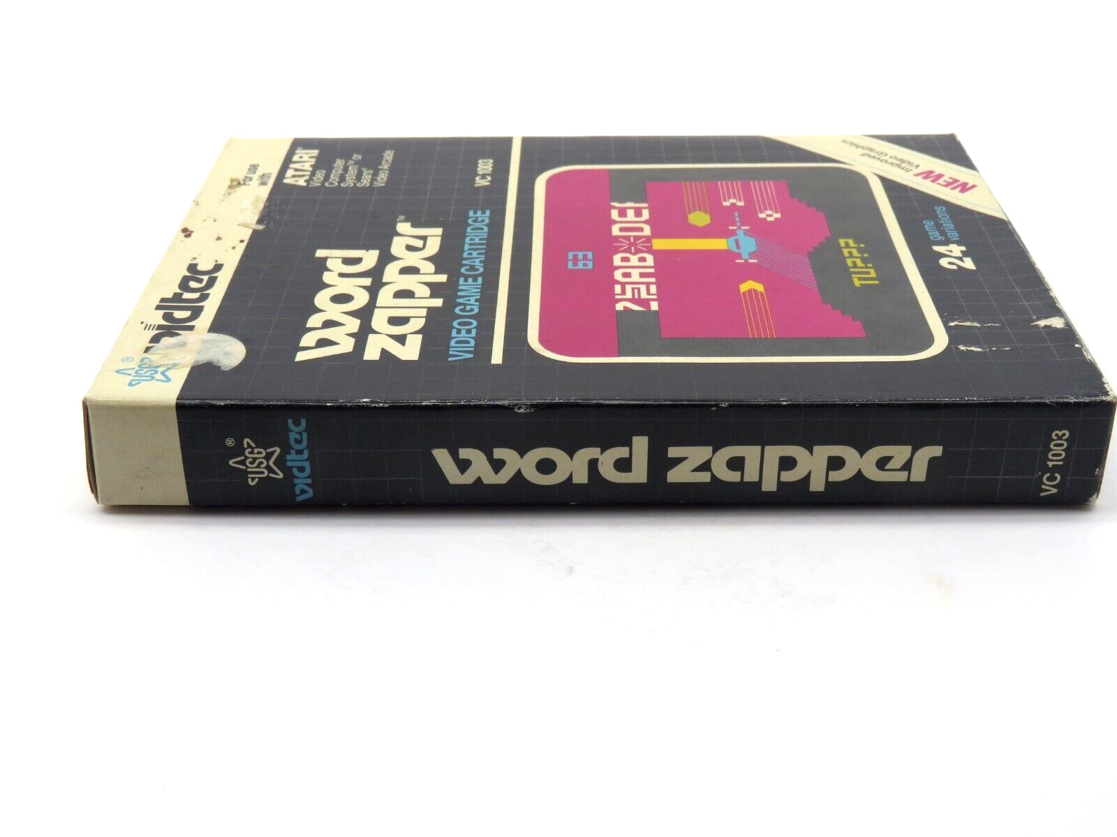 Word Zapper (Atari 2600, 1982) By US Games Vidtec (Box, Cartridge & Manual) NTSC