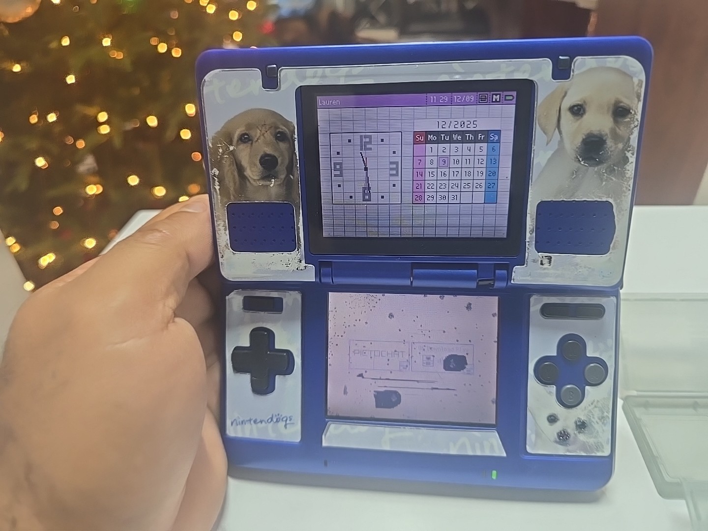 Nintendo NTR001 Nintendo DS Blue Console With 10 Games Tested And Working AS IS