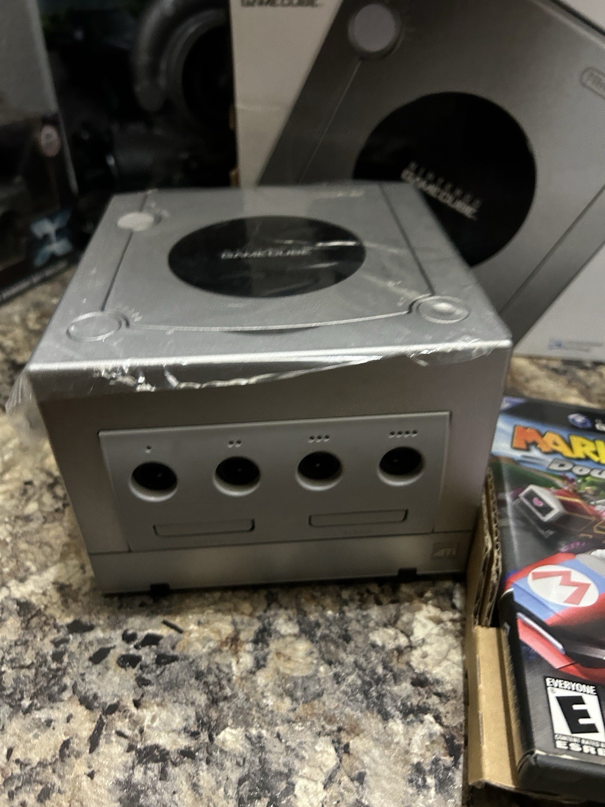 Nintendo GameCube Platinum Mario Kart Double Dash Bonus Set Box 2 Controllers