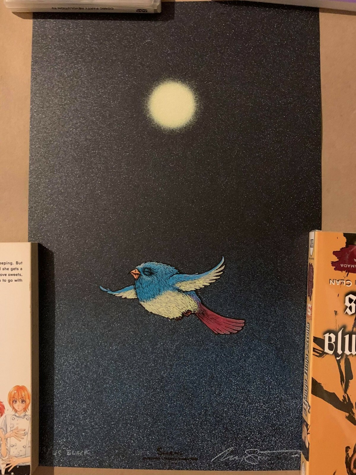 Marq Spusta Soaring Black Variant Ed Peacock Screenprint Poster Art Print Bird