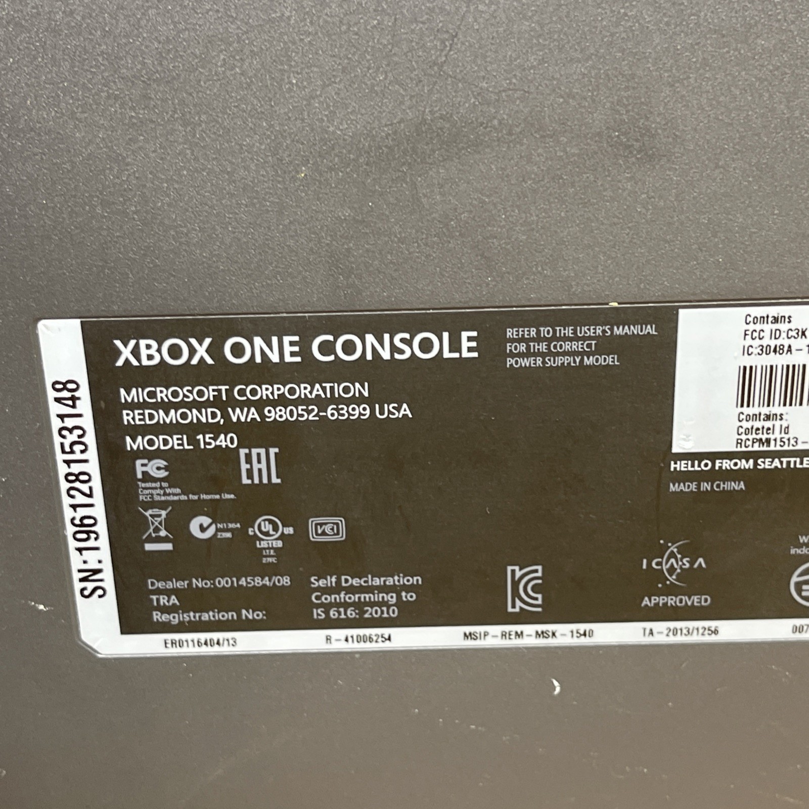 Microsoft Xbox One Halo 5 Guardians Limited Edition 1TB Console Model 1540