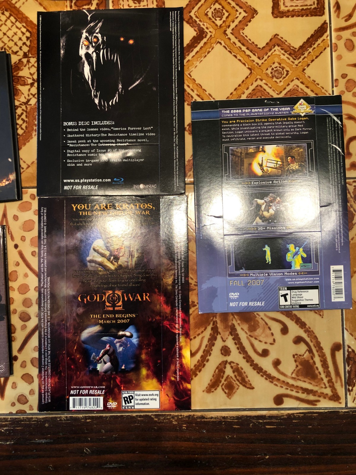 Resistance 2 Collector’s Edition PS3 Complete CIB Figure + Bonus Discs Tested
