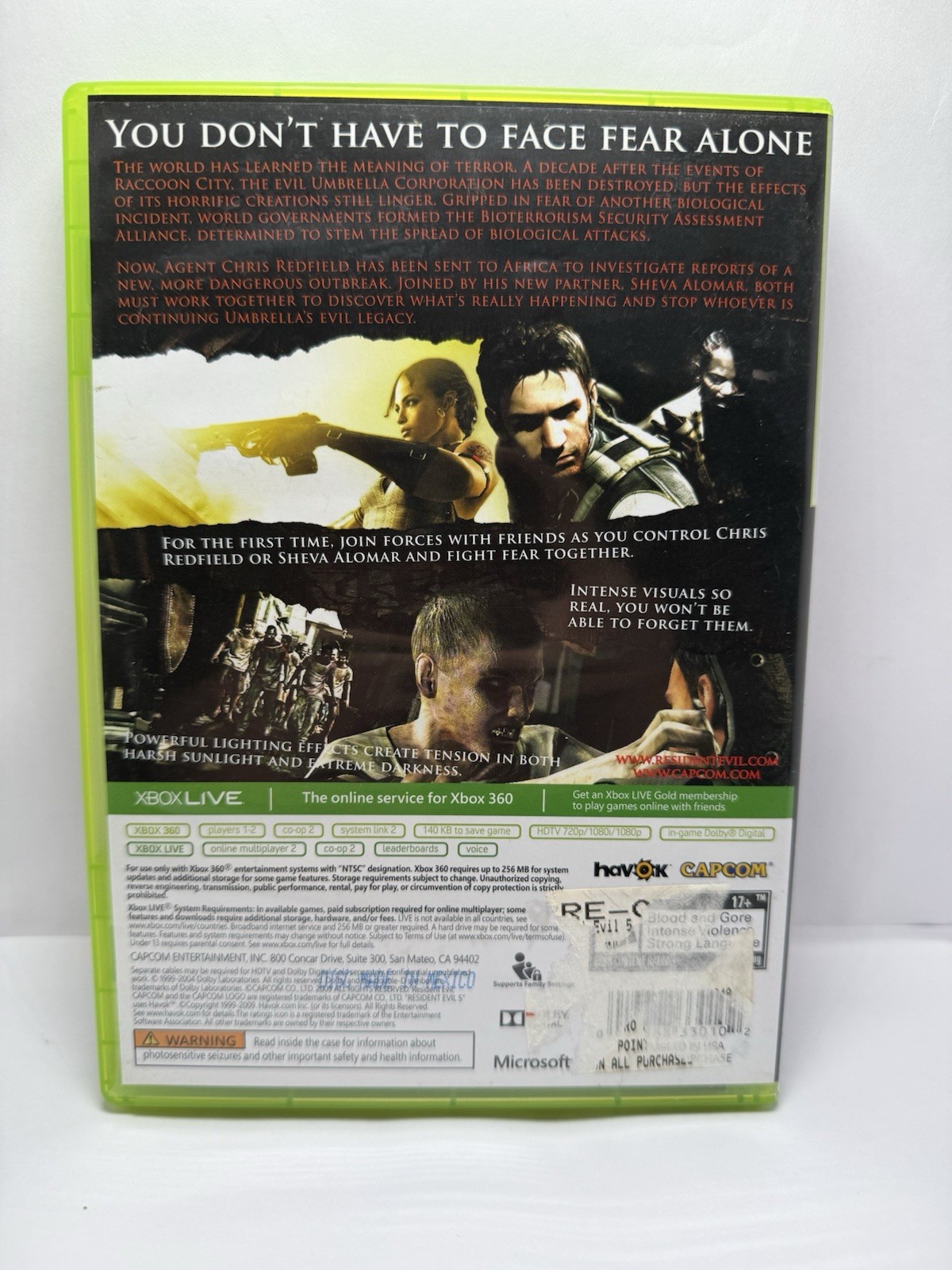 Lot Of 5 Xbox 360 Horror Resident Evil Condemned Vampire Games Tested Working