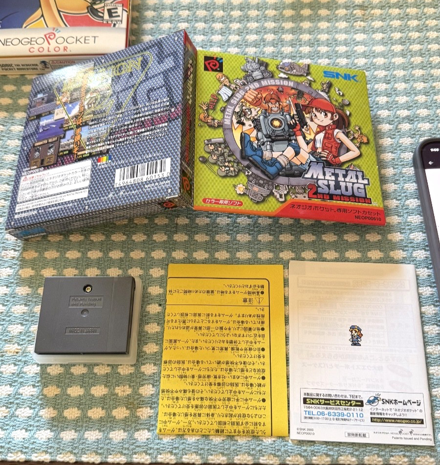 🔥 Japanese Metal Slug 2nd Mission Neo Geo Pocket Color -Mint In Box- Complete🔥