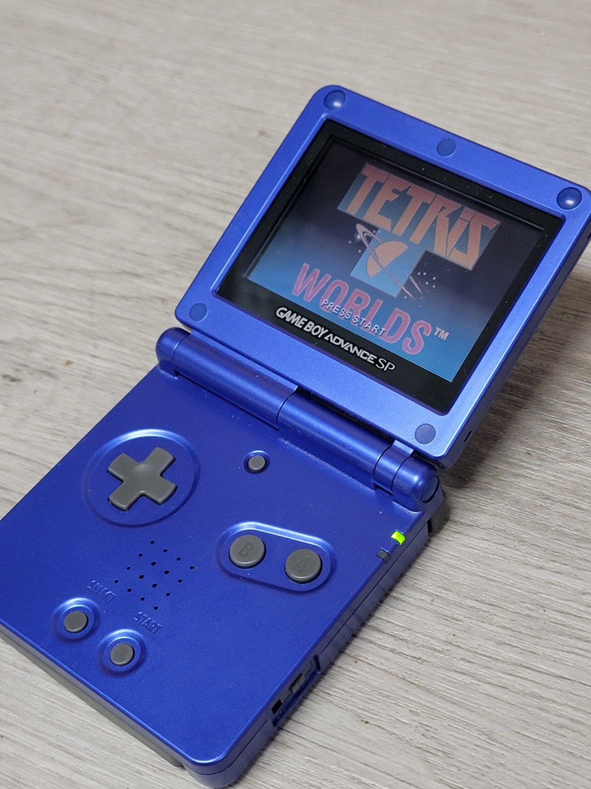 Nintendo Game Boy Advance SP AGS-001 Blue Handheld Console w/ Tetris