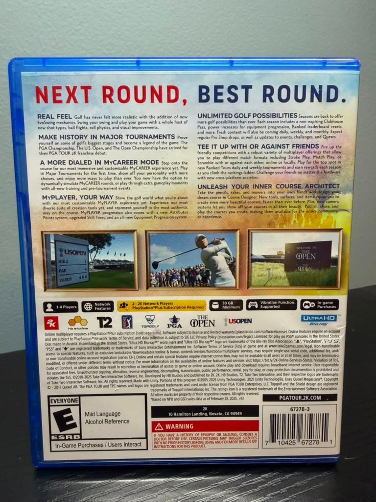 PGA Tour 2K25 PS5 Brand New