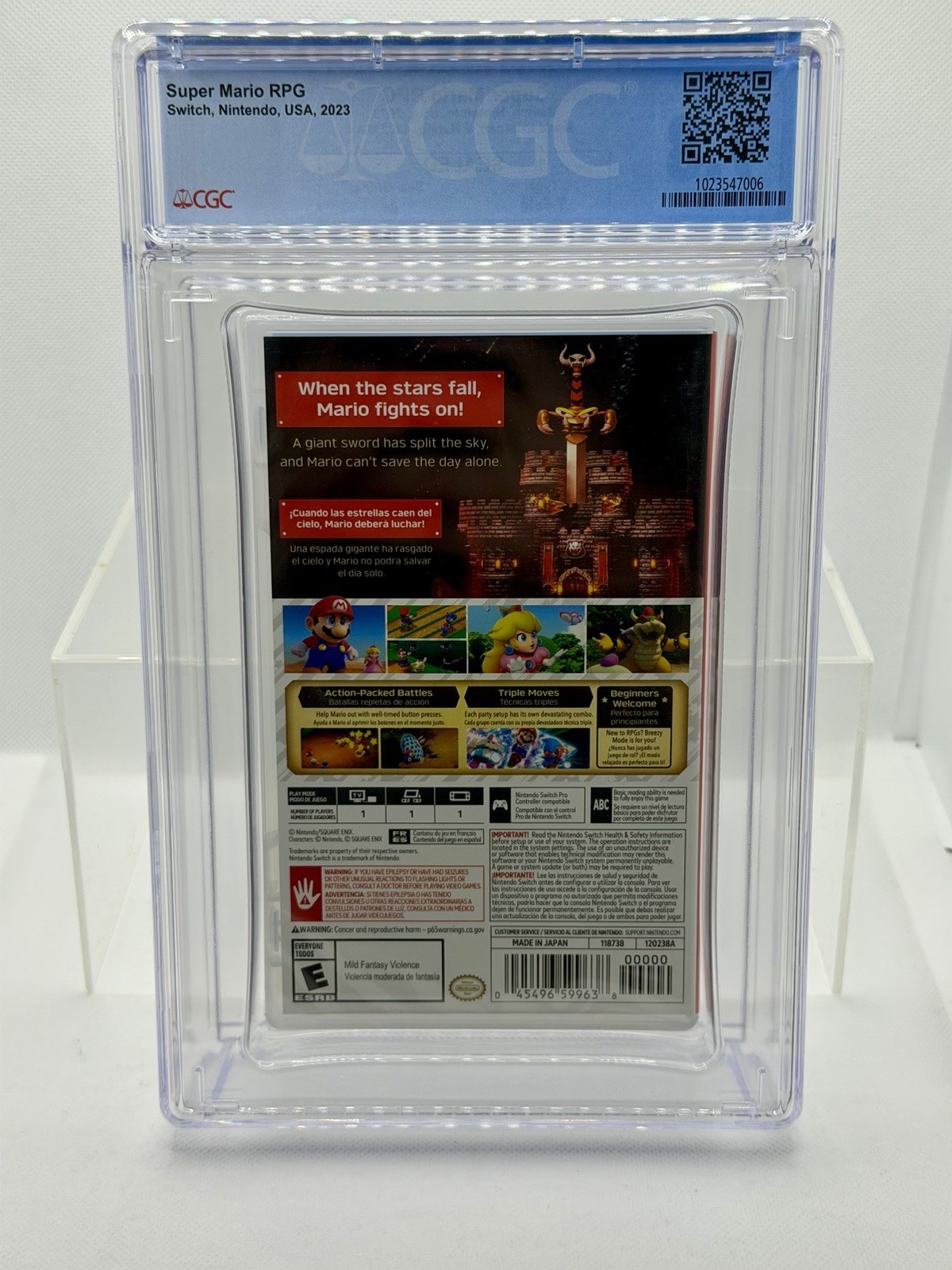 Super Mario RPG – Nintendo Switch – New/Sealed – Graded CGC 9.8 A+ Ships Fast!