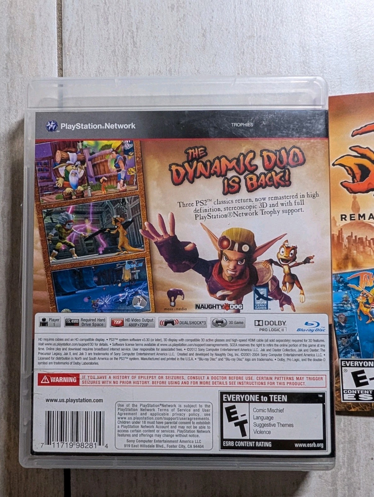 Jak and Daxter Collection Sony PlayStation 3 Complete In Box CIB PS3