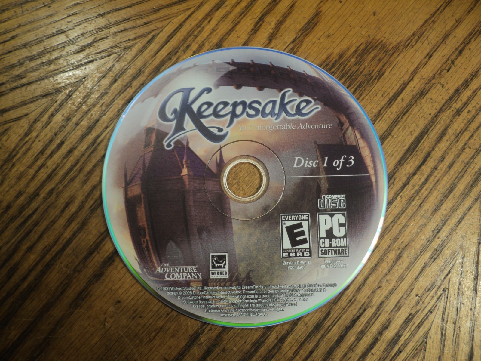 Keepsake (The Adventure Company, 2006) Sleeve, Case, Manual & 3 Disc