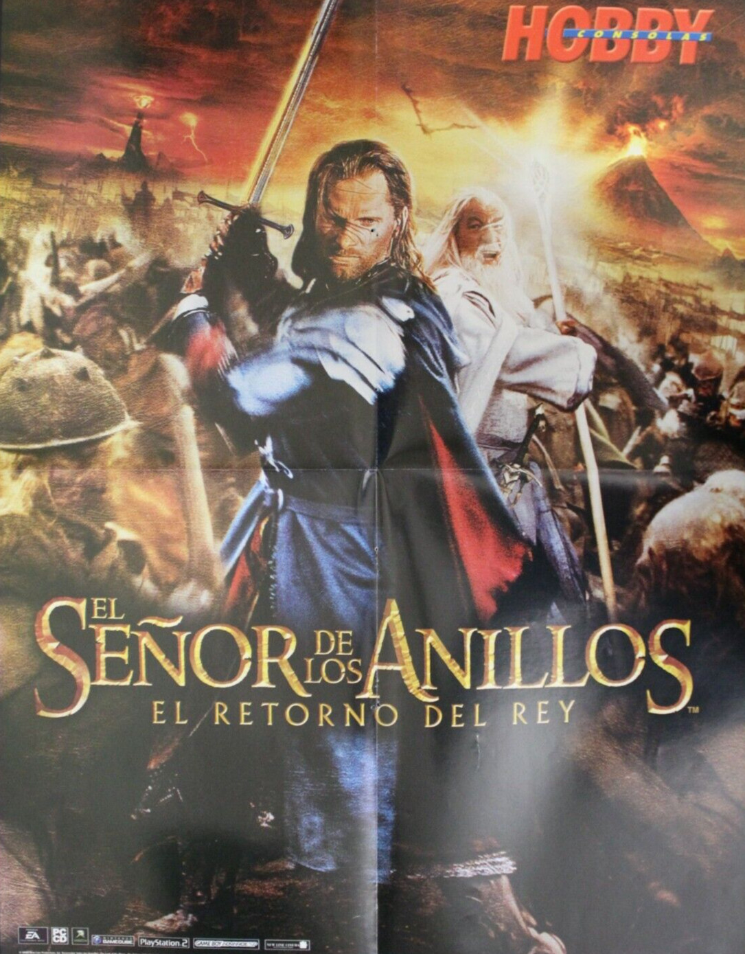 2003 GOLLUM + LORD OF THE RINGS RETURN OF THE KING Poster 22.25″ x 16.9″ Spain