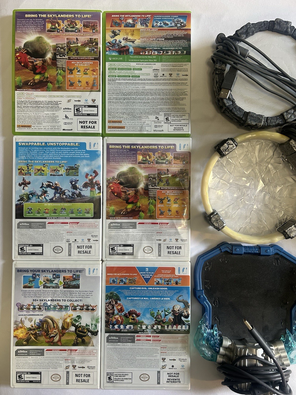 Skylanders LOT of 53, Portals & Games, Giants Swap Force Trap Team Superchargers