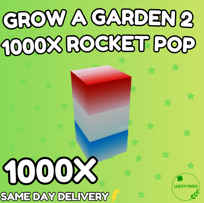 🔥Grow a Garden 2 Roblox✨1000x Rocket Pop (Seeds) | Fast & Easy
