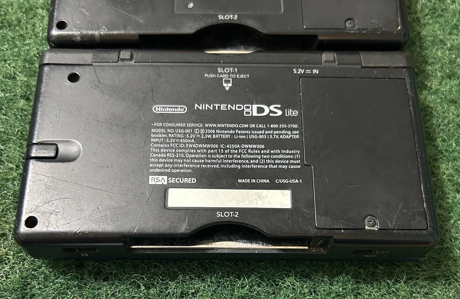 (3)Nintendo DS Lite Handheld Systems Cobalt/Black, Working, CHARGER Not Included