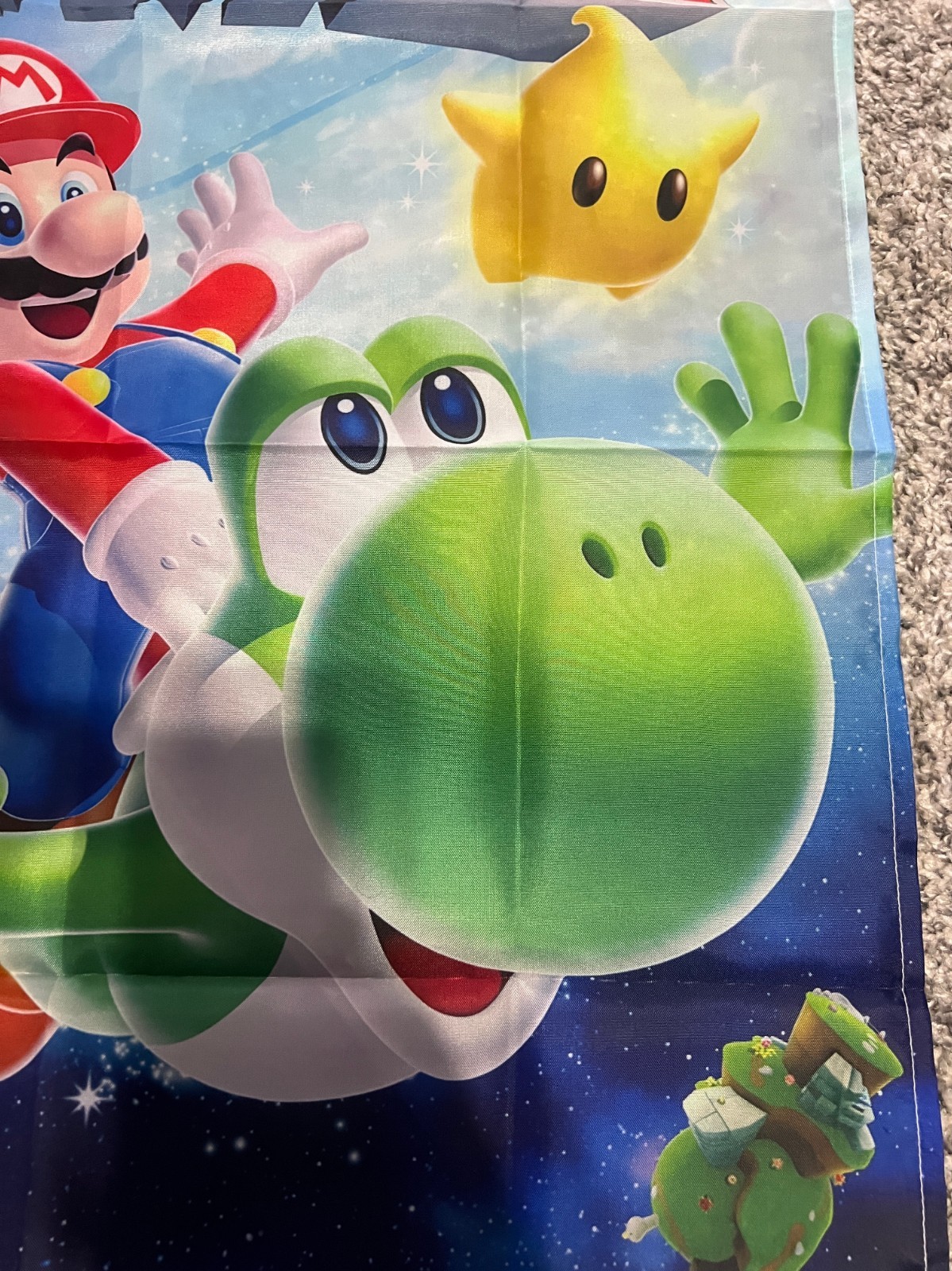 Super Mario Galaxy 2 Wall Flag Banner Tapestry 2 x 3 Ft, Wii