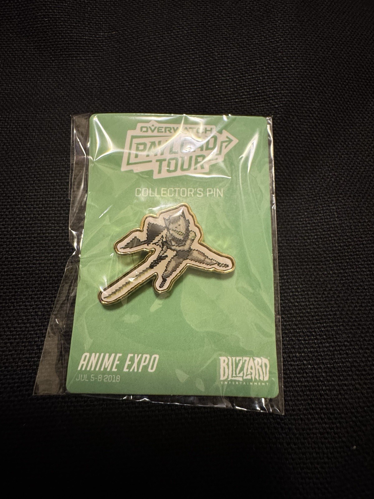 Overwatch Payload Tour Genji Pin ANIME EXPO 2018 – Gold – Blizzard Entertainment
