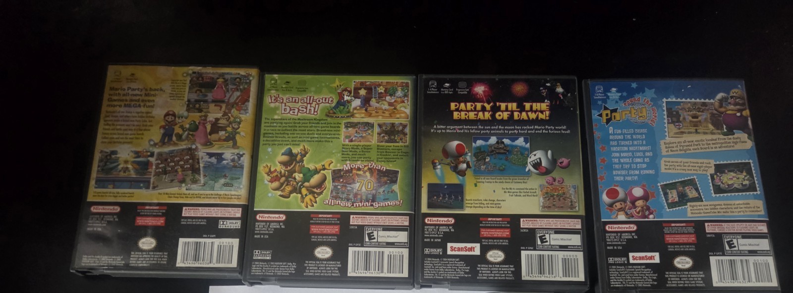 Nintendo Mario Party 4,5,6,7 With Microphone All Complete Cib