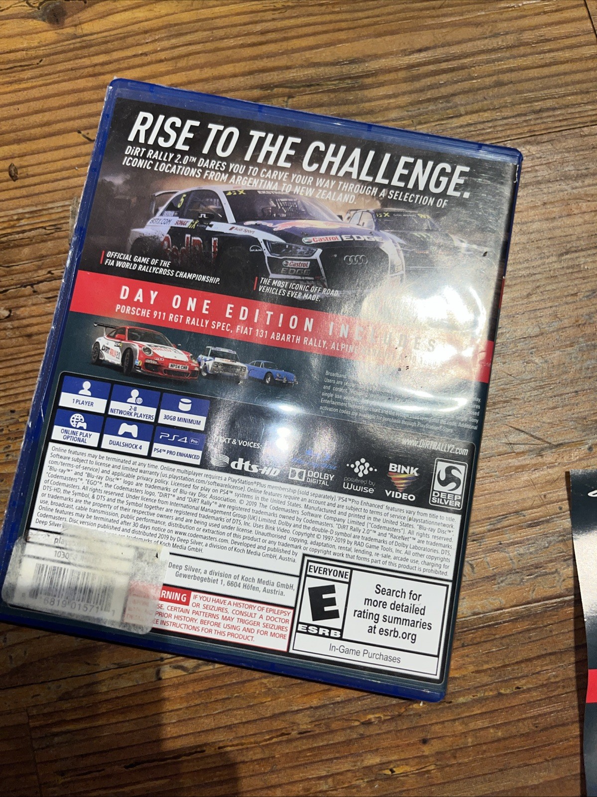 Dirt Rally 2.0 Day One Edition PS4 – CASE & PAPERWORK ONLY – NO GAME