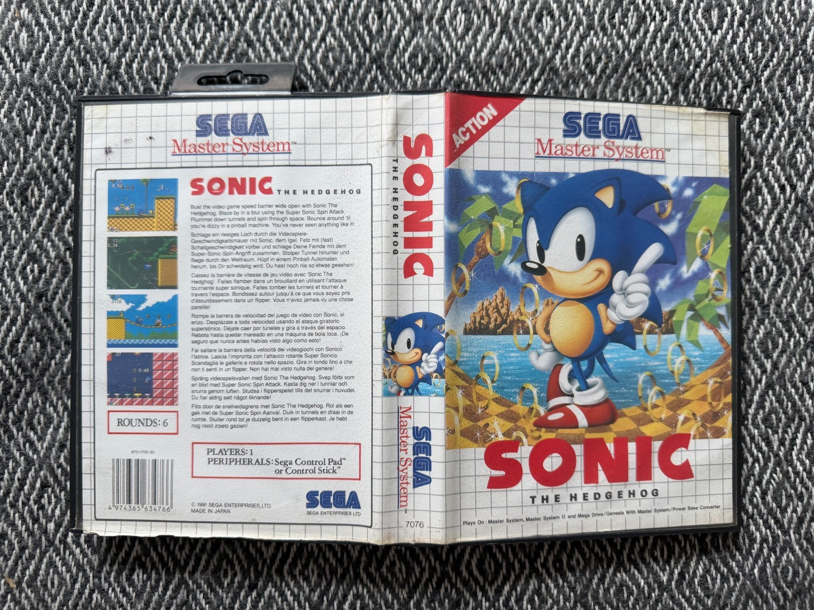 Master System SONIC The Hedgehog Sega PAL REGION FREE *Works on US Consoles*