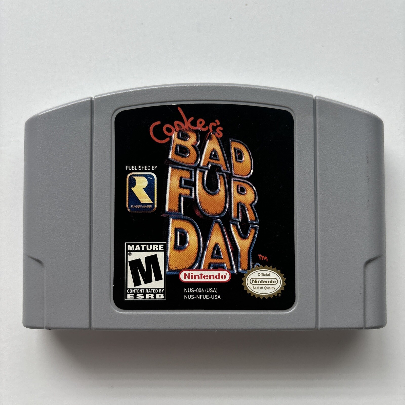 Conker’s Bad Fur Day Authentic Nintendo 64 N64 Game Cart Cleaned Tested Rare