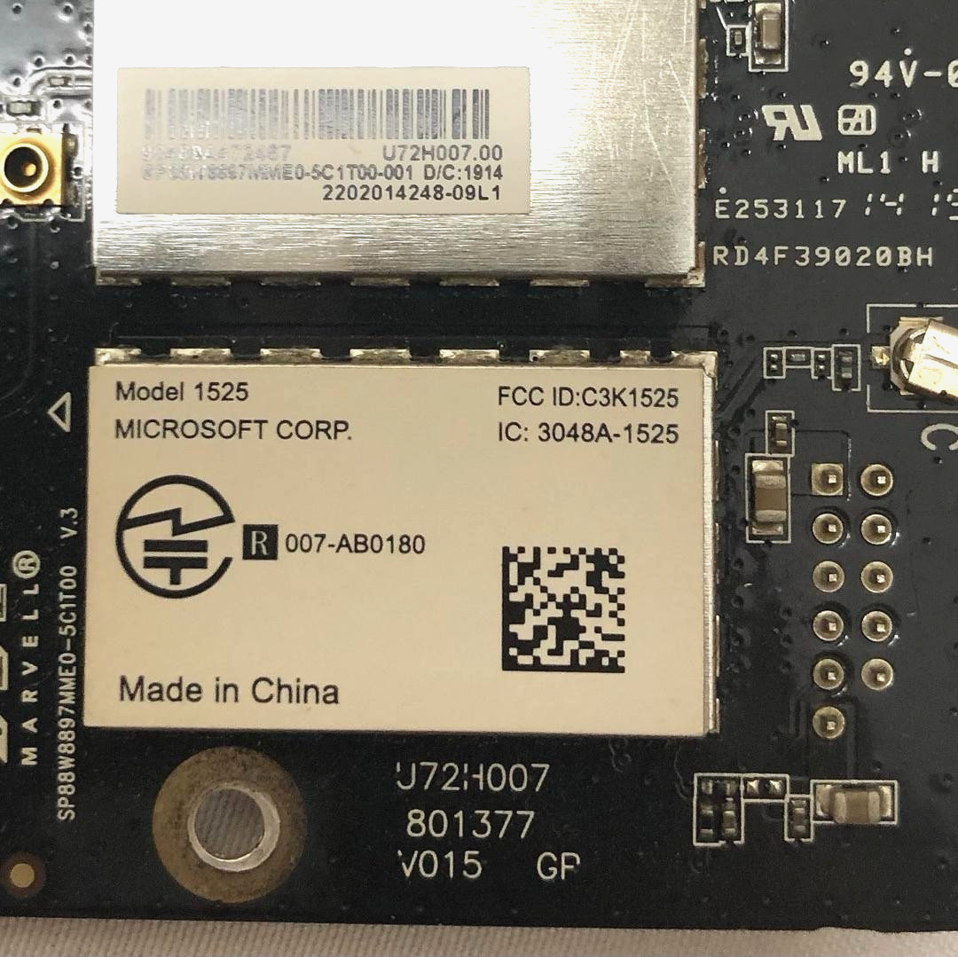 OEM Microsoft Xbox One Fat Model 1540 WI-FI CARD + ANTENNA Part U72H007 XB1