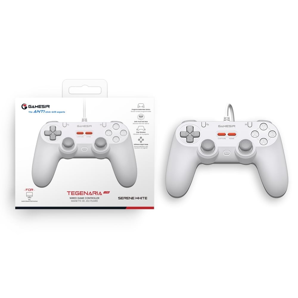 GameSir Tegenaria Lite Wired Controller For Switch, Android, iOS, PC – White