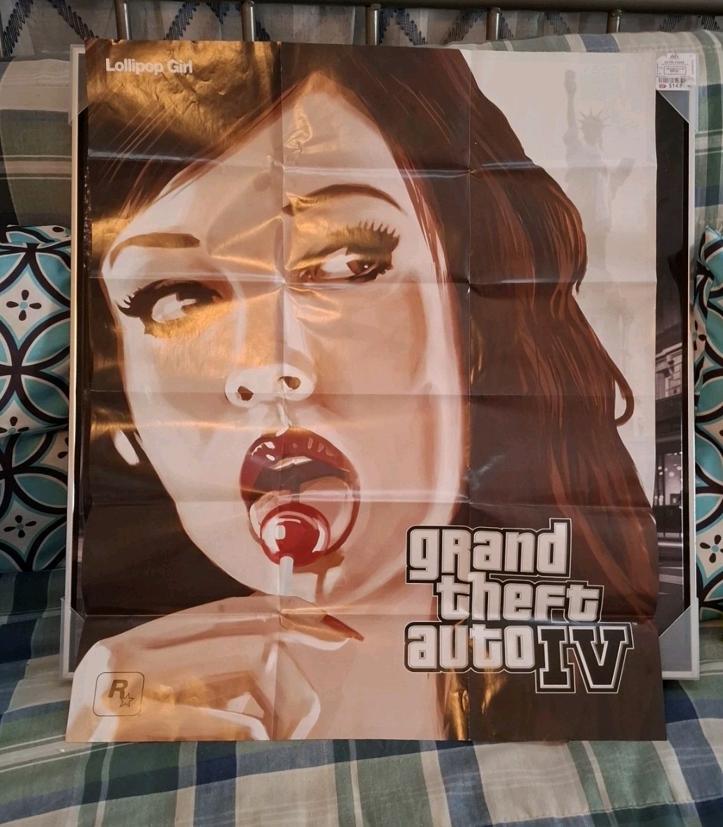 Grand Theft Auto IV 4 lolipop girl Poster – Original 2008 Rockstar Promo