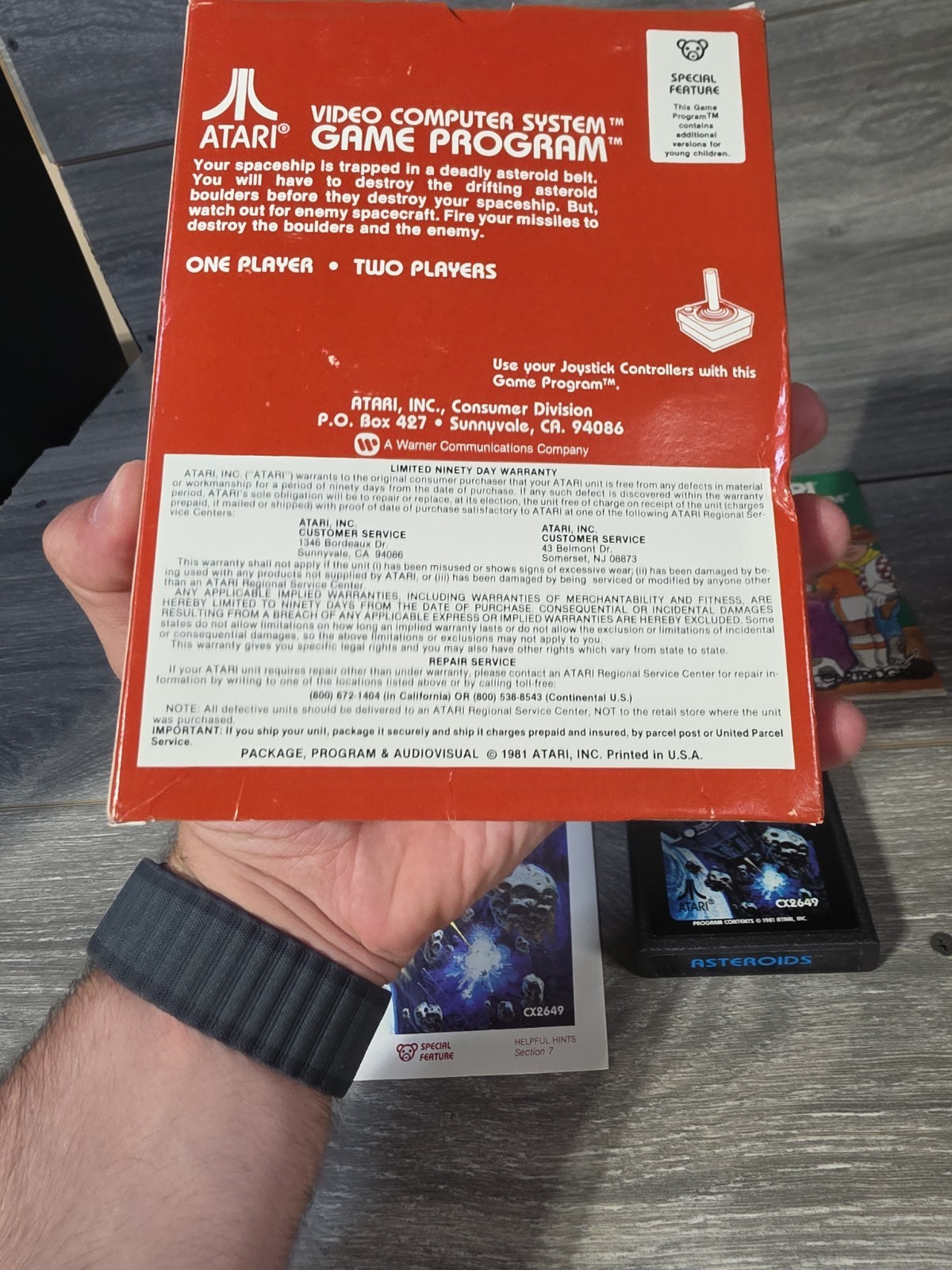 Asteroids (Atari 2600, 1981) w/ Box Manual Tested CIB Complete In Box- [Tested]