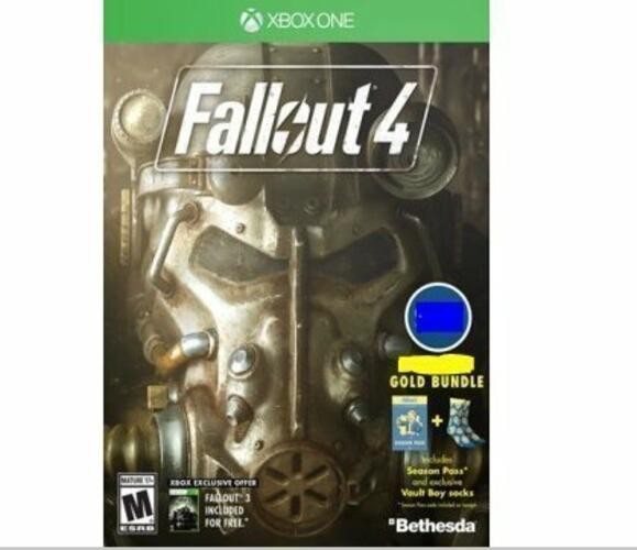 Fallout 4 Xbox One Gold Bundle with Season Pass Exclusive Vault Boy Socks