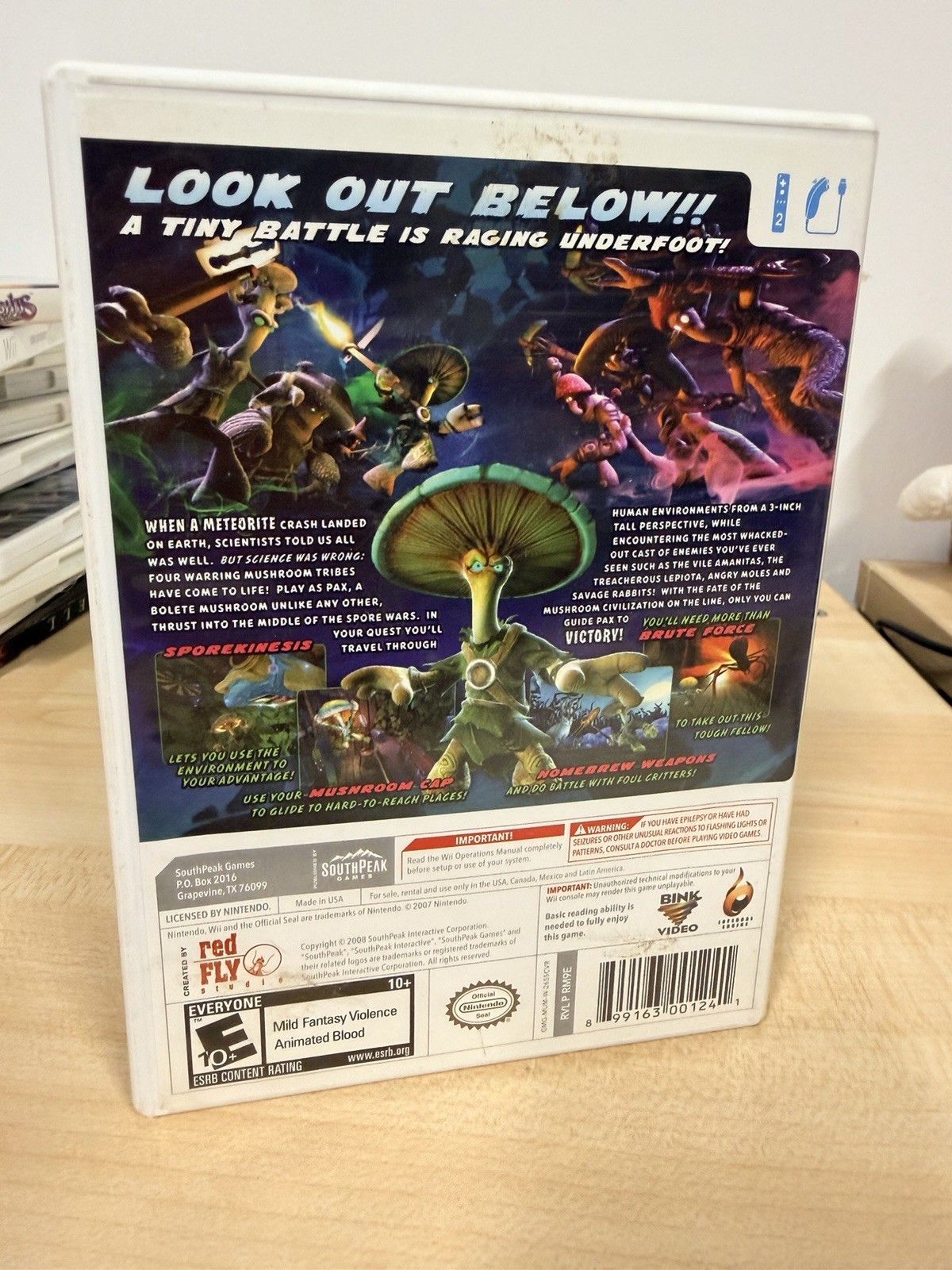 Mushroom Men: The Spore Wars (Nintendo Wii, 2008) CIB