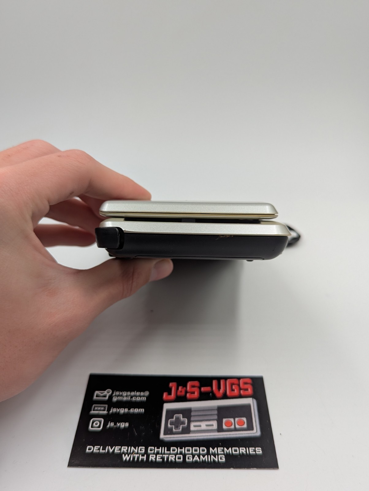 Nintendo DS Original Titanium Console Broken Hinges Works As Is w/ Charger