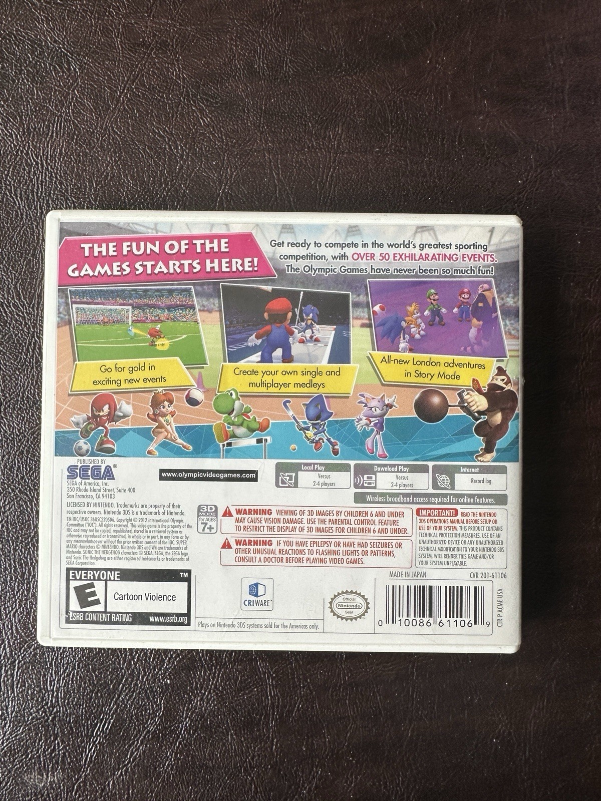 Mario & Sonic at the London 2012 Olympic Games (Nintendo 3DS) CIB Tested