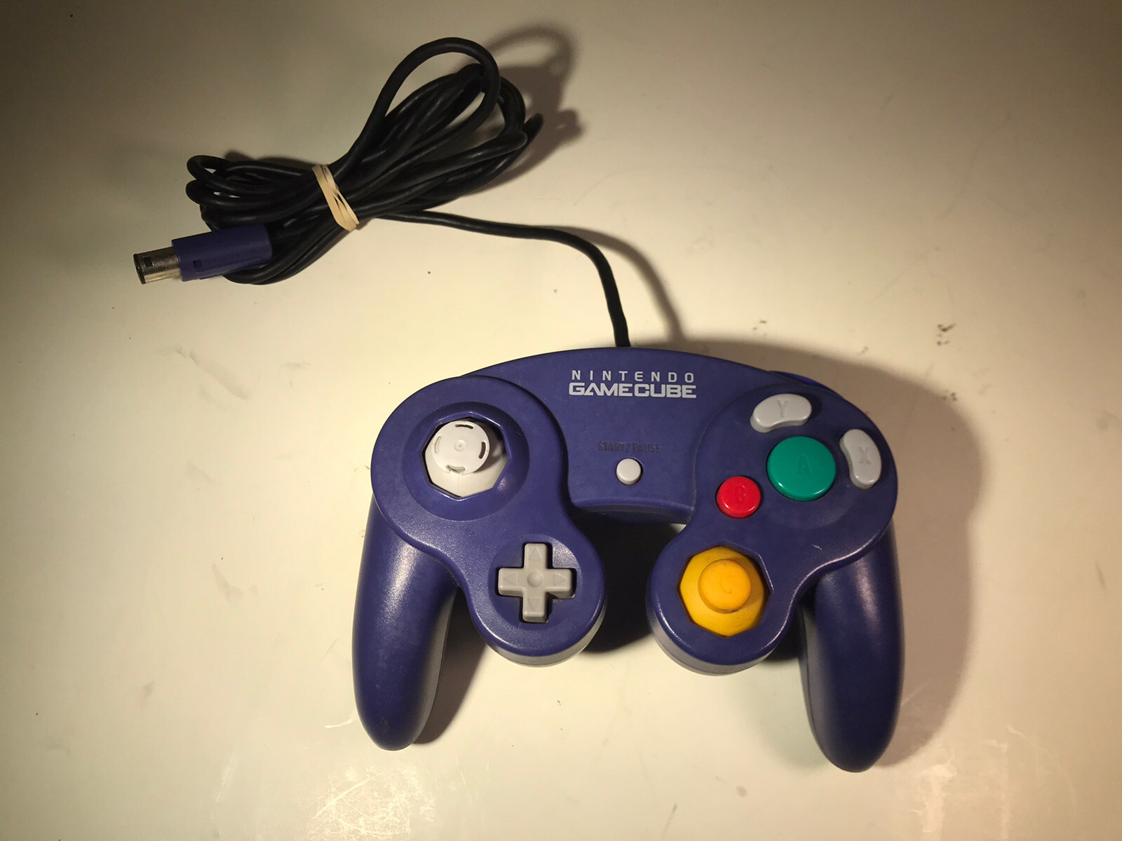 Official Nintendo GameCube Purple Indigo Controller DOL-003 OEM tested working