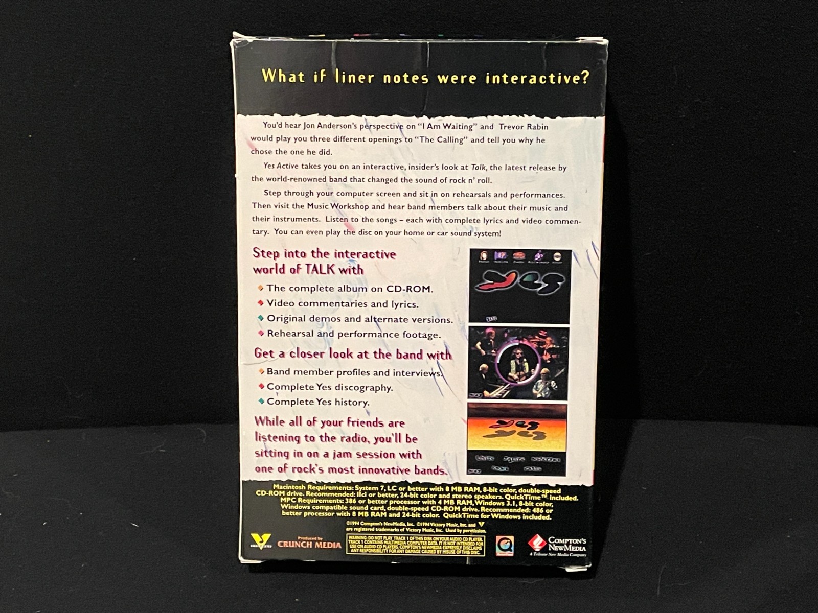 YES Talk Album, CD-ROM, W/ Demos, Alt Versions, Lyrics, Computer, Car or Home