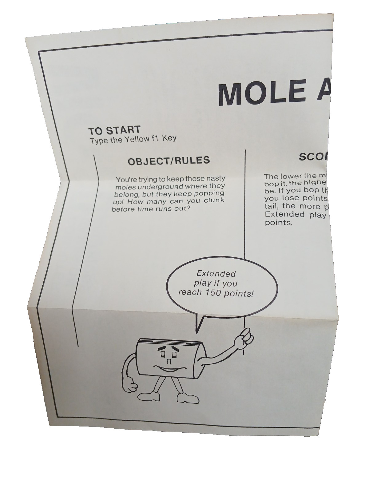 Mole Attack Commodore VIC 20 Case, Cartridge & Insert, Untested 1981