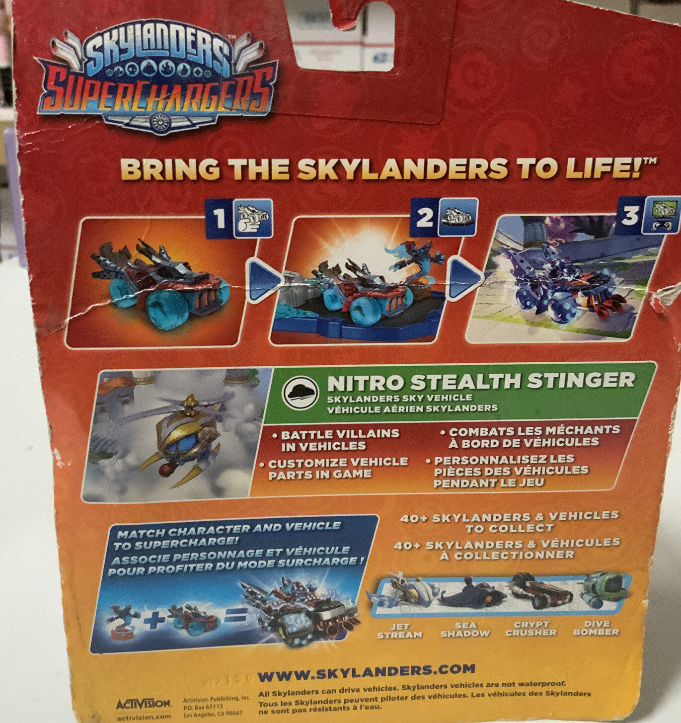 🔰 Skylanders Superchargers Nitro Stealth Stinger 🆕 Distressed Box