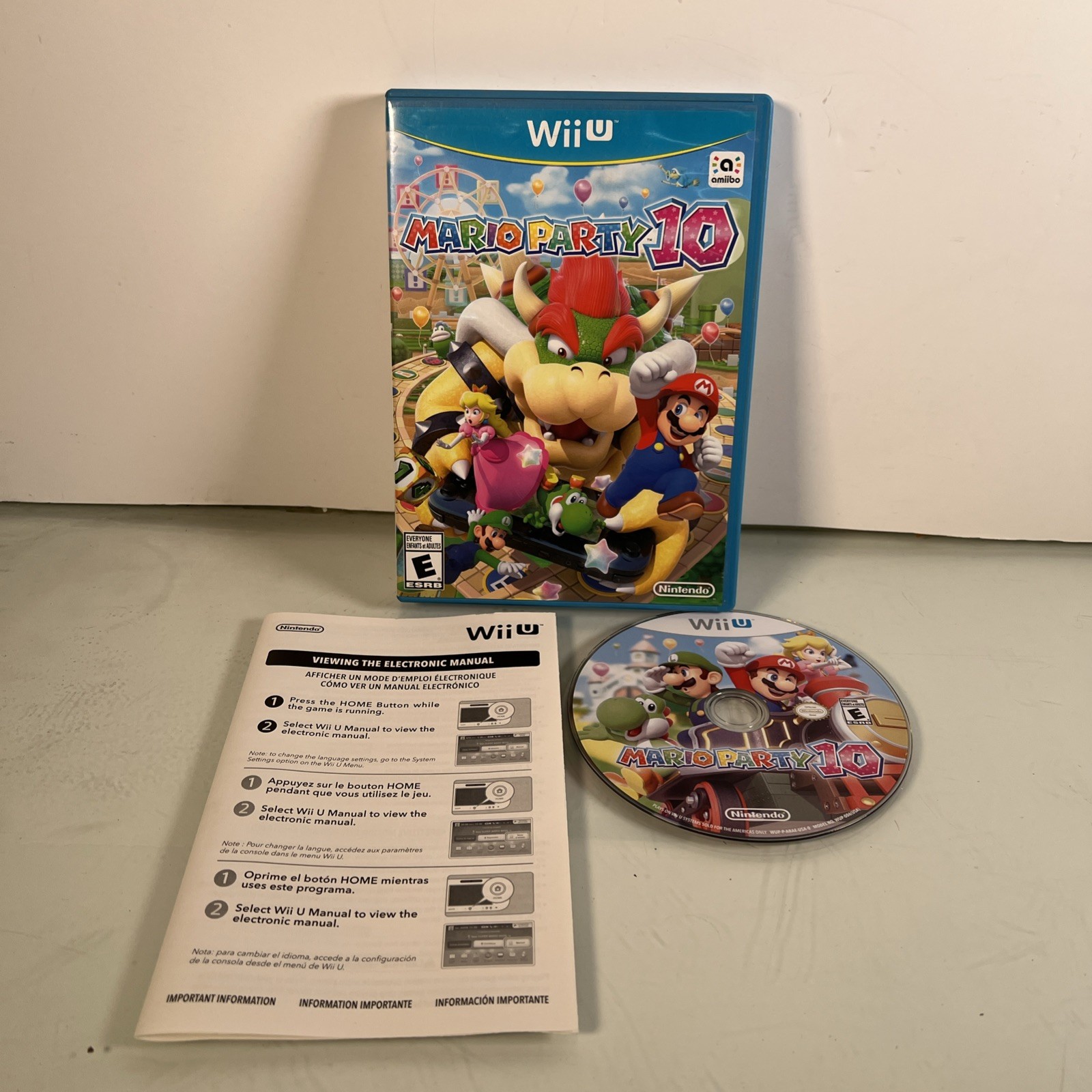 Mario Party 10 Nintendo Wii U (2015) Complete Tested Working