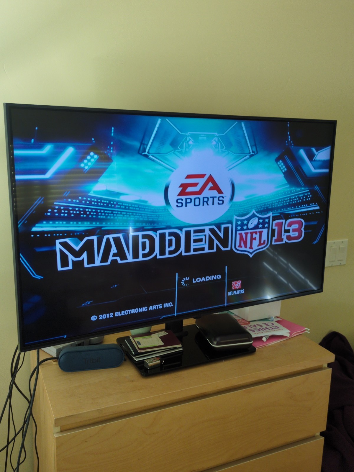 X Box 360 Elite Console 120 GB Black Power Cord 1 Controller Madden 13