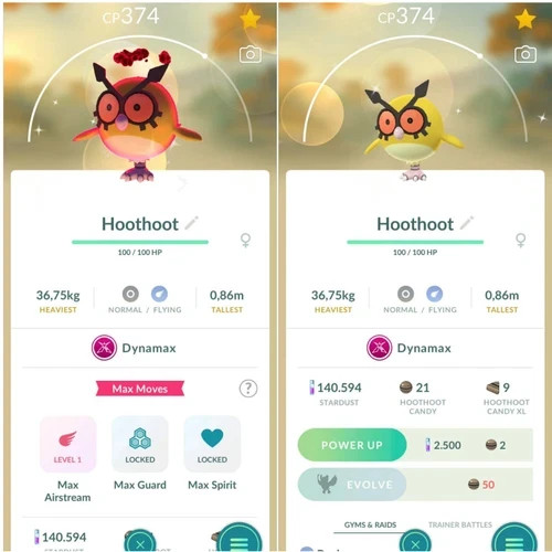 Pokémon Shiny Dynamax Hoothoot – PTC Go