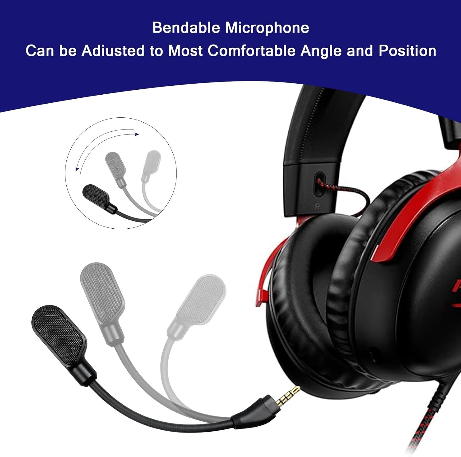 Upgraded Mic Replacement fits for HyperX Cloud III Wired/Wireless Gaming Head…