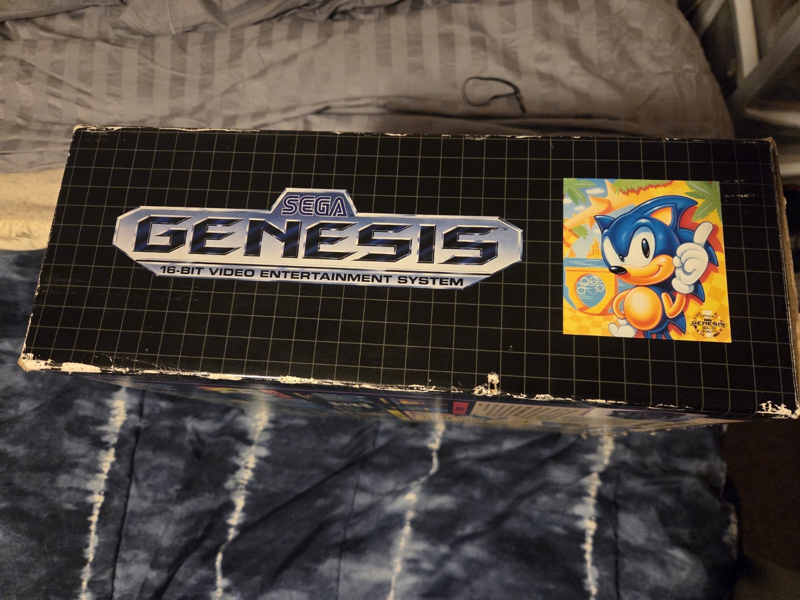 Sega Genesis Original Box *NO CONSOLE*, warranty card, Sonic & Operations manual
