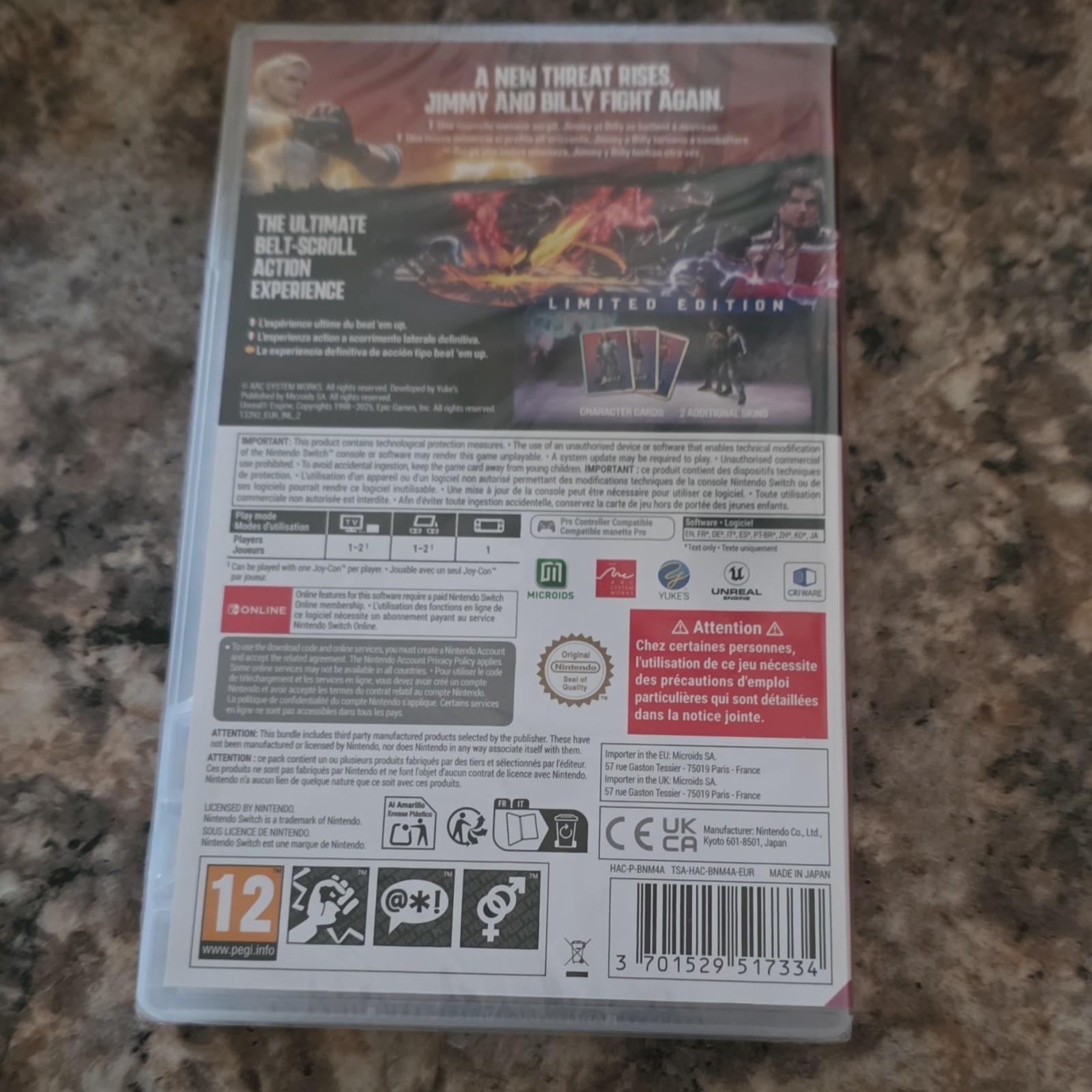Microids Double Dragon Revive Limited Edition Nintendo Switch PEGI 12 PAL
