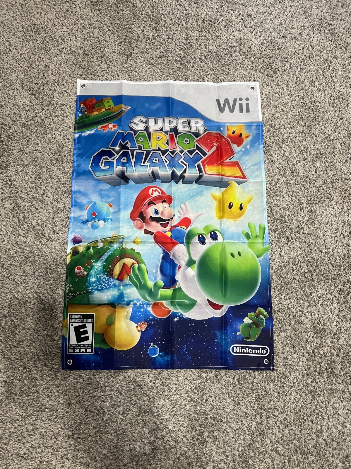 Super Mario Galaxy 2 Wall Flag Banner Tapestry 2 x 3 Ft, Wii