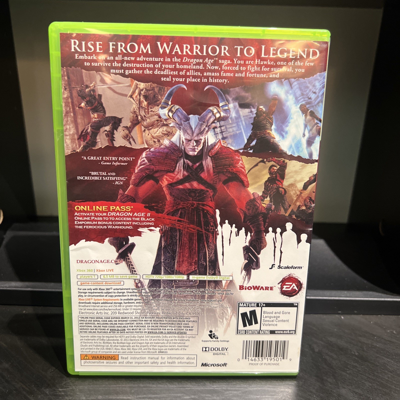 Dragon Age 2 (Microsoft Xbox 360) Complete CIB Great Condition Video Games