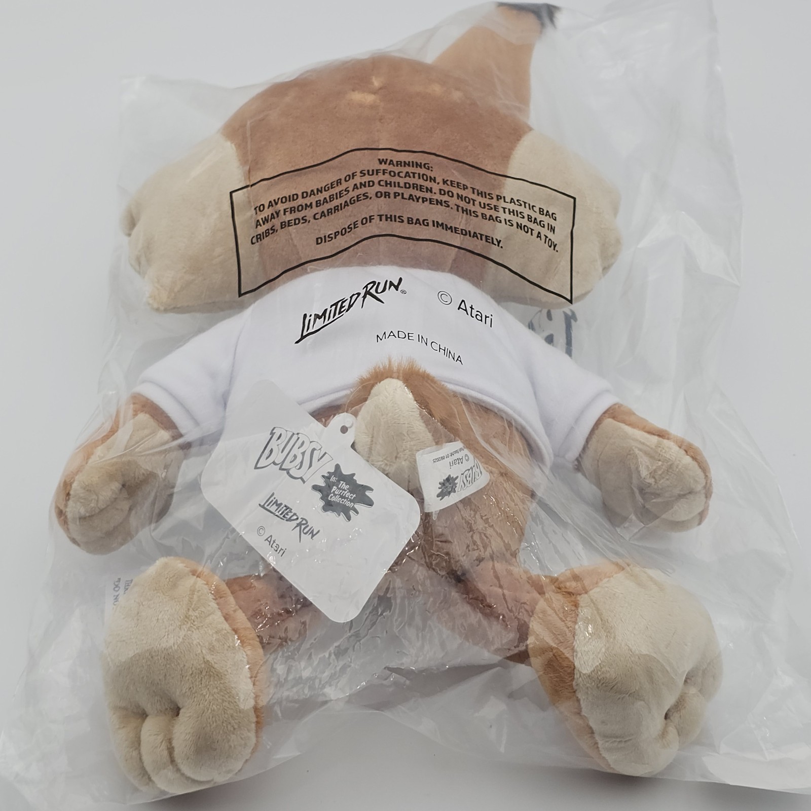 Bubsy In: The Purrfect Collection Plush Limited Run Games Official Atari 16″