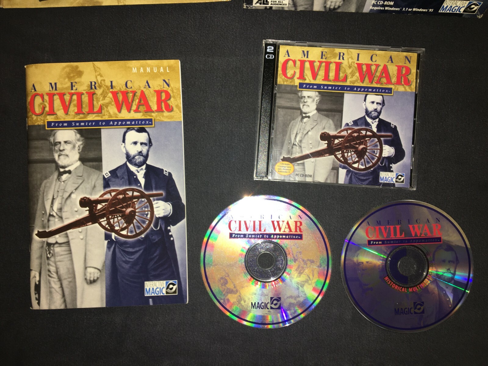 AMERICAN CIVIL WAR FROM SUMTER TO APPOMATTOX – PC CD-ROM Game Windows 3.1 / 95