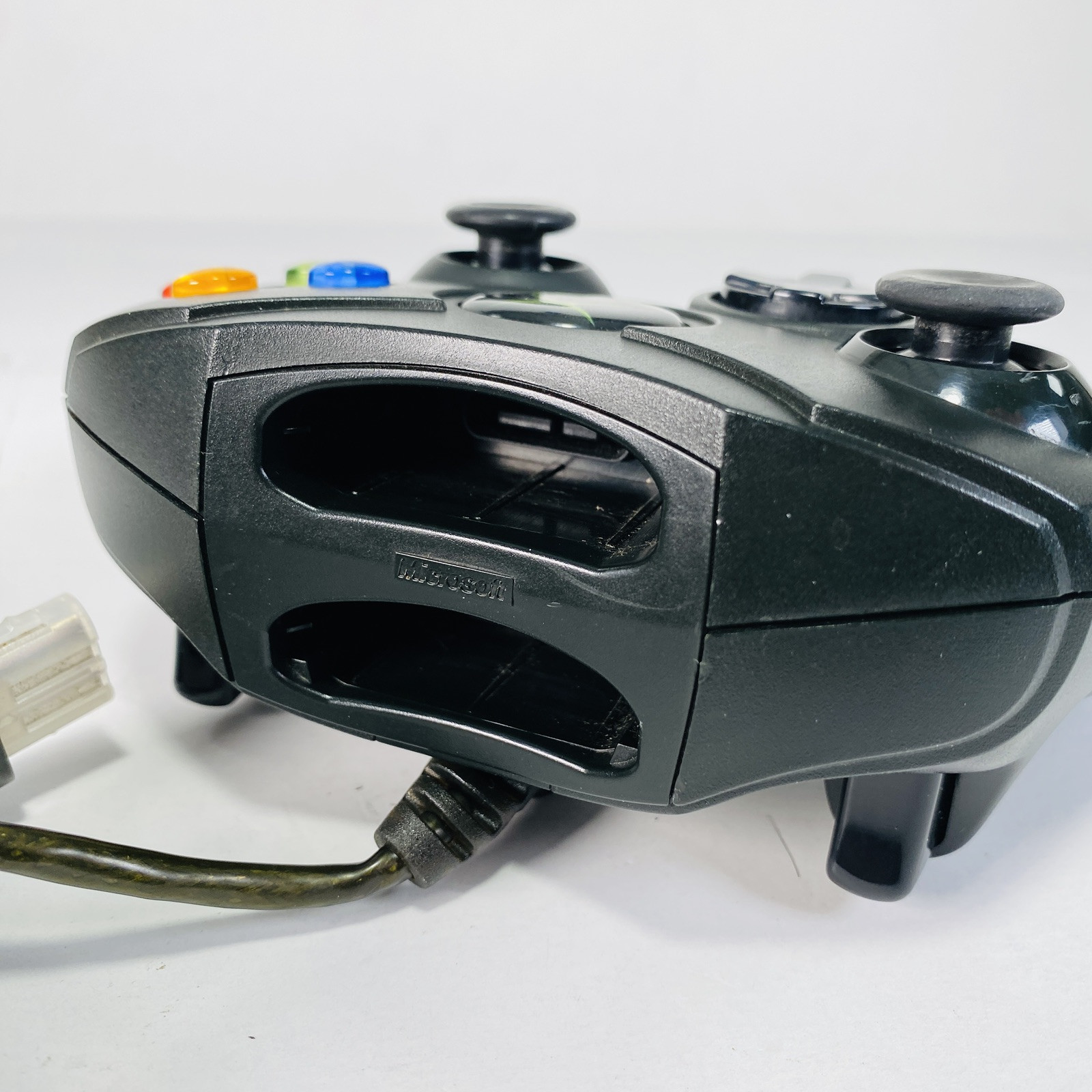 Original Xbox OEM Controller S Type Black X08-69873 w/ Breakaway Cable WORKS