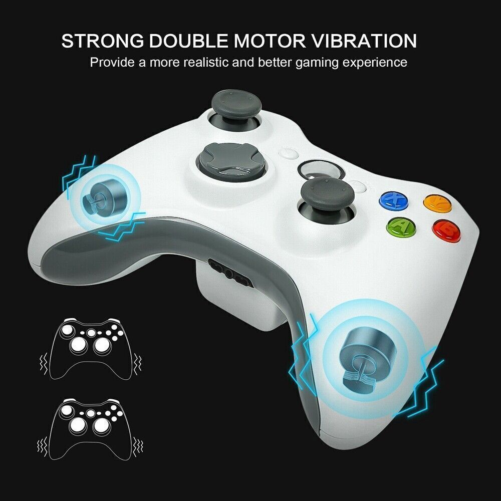 2X Wireless Controller For Microsoft Xbox 360 / 360 Slim / PC Windows 11/10/8/7