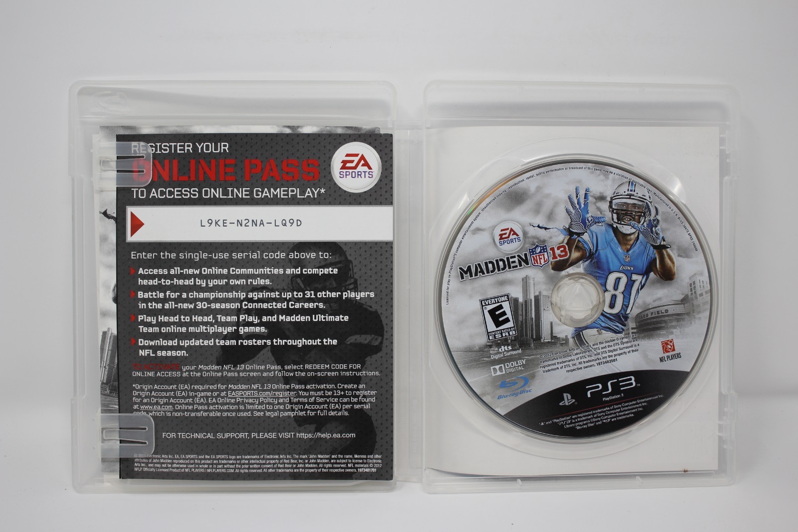 Madden NFL 13 (Sony PlayStation 3, 2012, PS3)