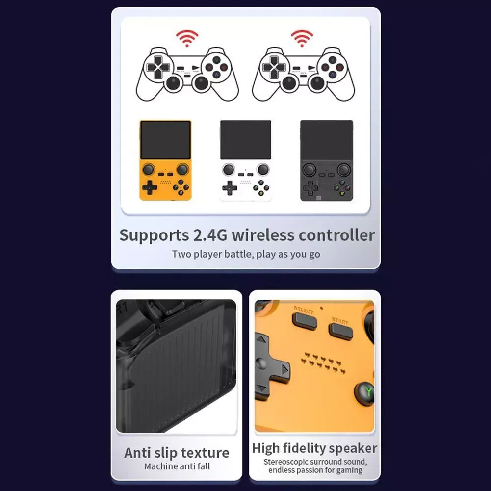 Portable Retro Game Console 3.5” Screen Dual Joystick 3000mah System